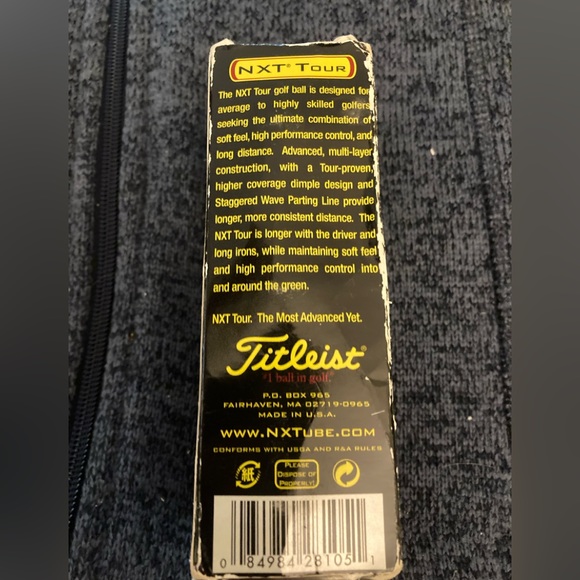 New Titleist NXT Tour Golf Balls (3 pack) The 3 Balls New Box is Distressed - Picture 4 of 5